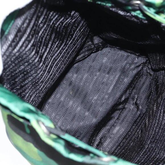 PRADA Backpack Nylon Green Silver Auth 129748V - Picture 11 of 16